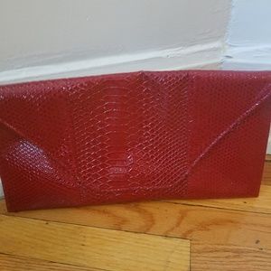 Red clutch purse